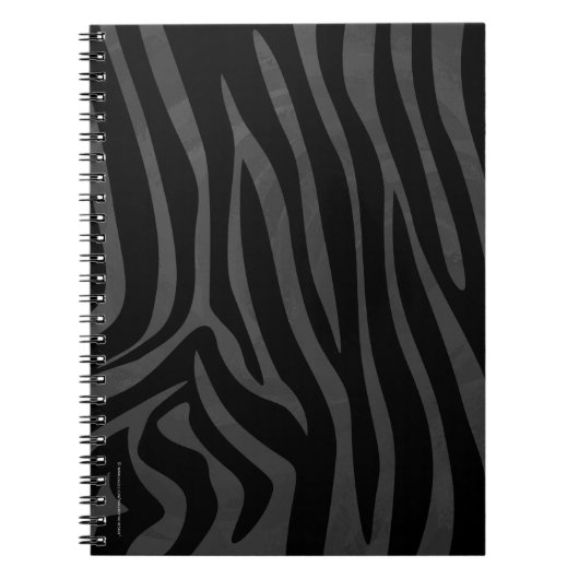 Zebra Black and Gray Print Notizblock (Vorderseite)