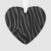 Zebra Black and Gray Print Ornament (Vorderseite)