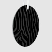 Zebra Black and Gray Print Ornament (Vorderseite)