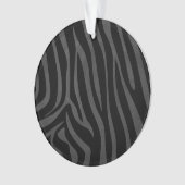 Zebra Black and Gray Print Ornament (Vorderseite)