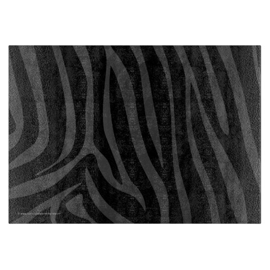 Zebra Black and Gray Print Schneidebrett (Vorderseite)