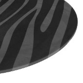 Zebra Black and Gray Print Schneidebrett (Ecke)