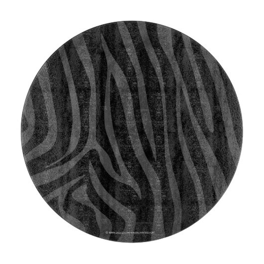 Zebra Black and Gray Print Schneidebrett (Vorderseite)