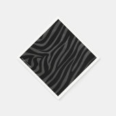 Zebra Black and Gray Print Serviette (Ecke)