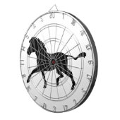 Zebra Black and Gray Print Silhouette Dartscheibe (Vorderseite rechts)
