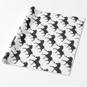 Zebra Black and Gray Print Silhouette Geschenkpapier (Ungerollt)