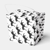 Zebra Black and Gray Print Silhouette Geschenkschachtel (Rückseite)