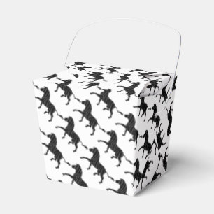 Zebra Black and Gray Print Silhouette Geschenkschachtel