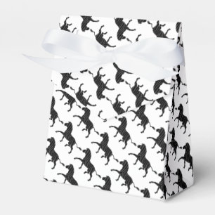 Zebra Black and Gray Print Silhouette Geschenkschachtel