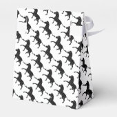 Zebra Black and Gray Print Silhouette Geschenkschachtel (Rückseite)