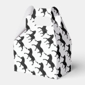 Zebra Black and Gray Print Silhouette Geschenkschachtel (Rückseite)