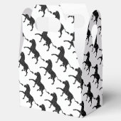 Zebra Black and Gray Print Silhouette Geschenkschachtel (Geöffnet)