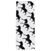 Zebra Black and Gray Print Silhouette Geschenktüte Für Weinflaschen (Rückseite)