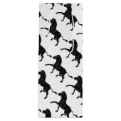 Zebra Black and Gray Print Silhouette Geschenktüte Für Weinflaschen (Vorderseite)