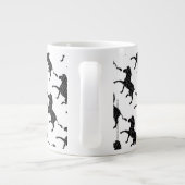 Zebra Black and Gray Print Silhouette Jumbo-Tasse (Rückseite)