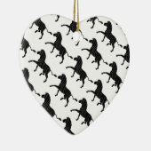 Zebra Black and Gray Print Silhouette Keramik Ornament (Rechts)