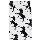 Zebra Black and Gray Print Silhouette Kleine Geschenktüte (Rückseite)