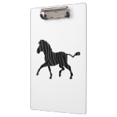 Zebra Black and Gray Print Silhouette Klemmbrett (Links)