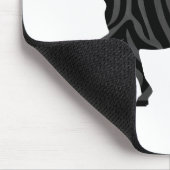 Zebra Black and Gray Print Silhouette Mousepad (Ecke)