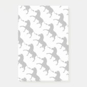 Zebra Black and Gray Print Silhouette Post-it Klebezettel (Vorderseite)