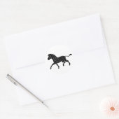Zebra Black and Gray Print Silhouette Runder Aufkleber (Umschlag)