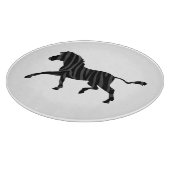 Zebra Black and Gray Print Silhouette Schneidebrett (Ecke)