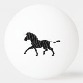 Zebra Black and Gray Print Silhouette Tischtennisball (Vorderseite)