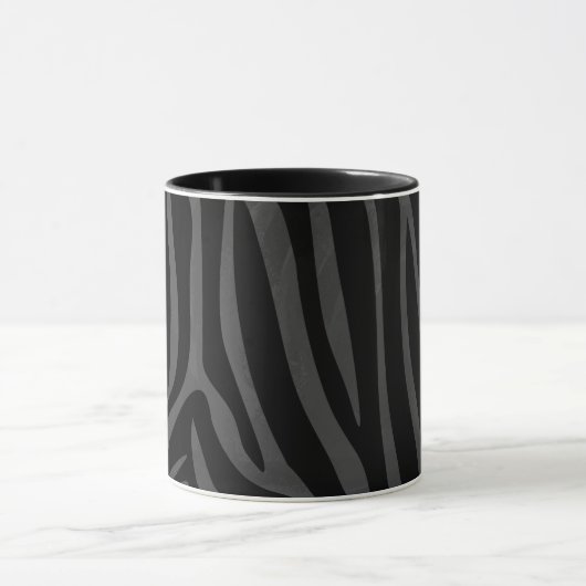 Zebra Black and Gray Print Tasse (Zentrum)