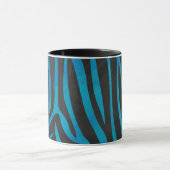 Zebra Black and Gray Print Tasse (Zentrum)