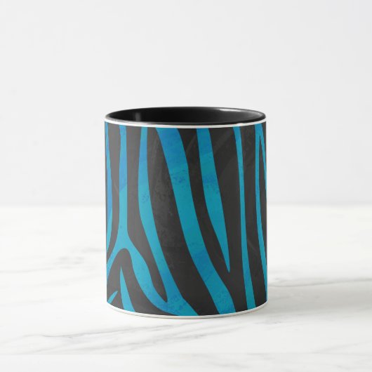 Zebra Black and Gray Print Tasse (Zentrum)