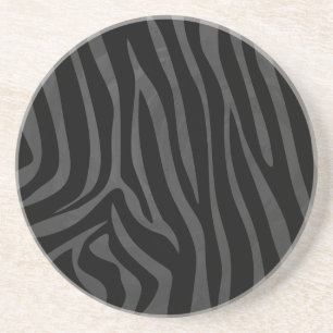 Zebra Black and Gray Print Untersetzer