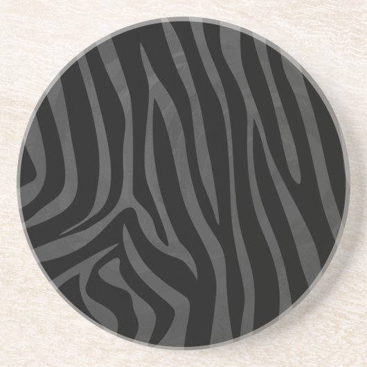 Zebra Black and Gray Print Untersetzer (Vorne)