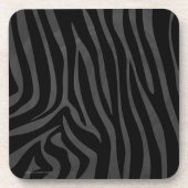 Zebra Black and Gray Print Untersetzer (Vorderseite)