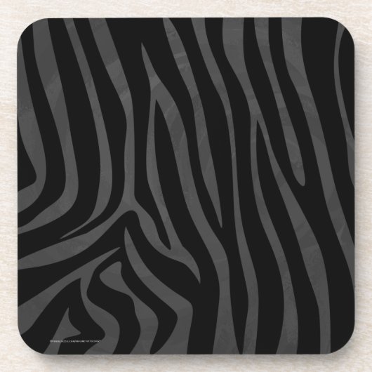 Zebra Black and Gray Print Untersetzer (Vorderseite)