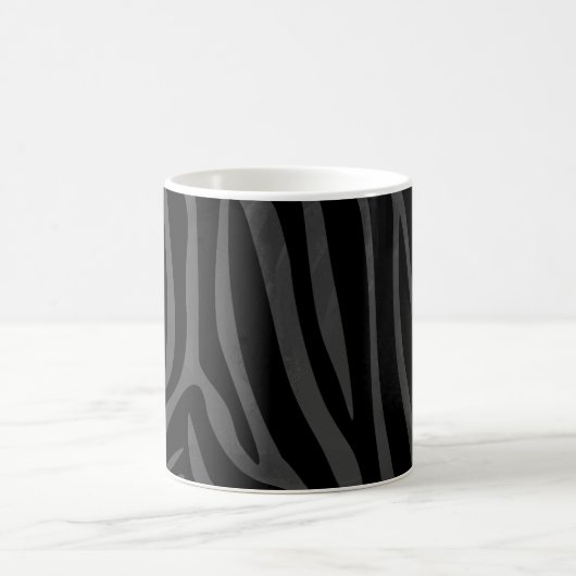 Zebra Black and Gray Print Verwandlungstasse (Mittel)
