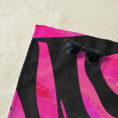 Zebra Black and Hot Pink Art Strandtuch (Beispiel)
