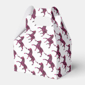 Zebra Black and Hot Pink Silhouette Geschenkschachtel (Rückseite)