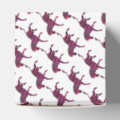 Zebra Black and Hot Pink Silhouette Geschenkschachtel (Oben)