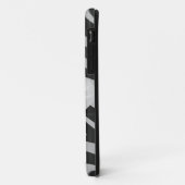Zebra Black and Light Gray Monogram Case-Mate iPhone Hülle (Hinten/Links)