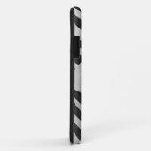 Zebra Black and Light Gray Monogram Case-Mate iPhone Hülle (Hinten/Rechts)