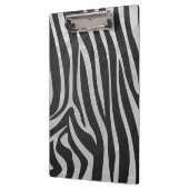 Zebra Black and Light Gray Monogram Klemmbrett (Links)