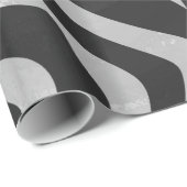 Zebra Black and Light Gray Print Geschenkpapier (Rolleneckpunkt)