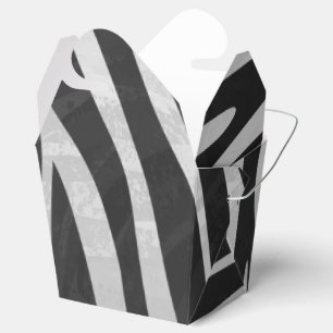 Zebra Black and Light Gray Print Geschenkschachtel