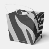 Zebra Black and Light Gray Print Geschenkschachtel (Rückseite)