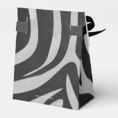 Zebra Black and Light Gray Print Geschenkschachtel (Rückseite)