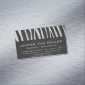 Zebra Black and Light Gray Print Magnetische Visitenkarte (Beispiel)