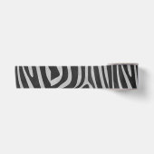 Zebra Black and Light Gray Print Satinband (Vorderseite)
