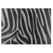 Zebra Black and Light Gray Print Schneidebrett (Vorderseite)