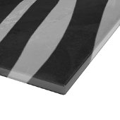 Zebra Black and Light Gray Print Schneidebrett (Ecke)