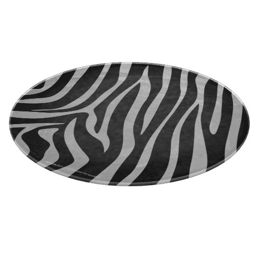 Zebra Black and Light Gray Print Schneidebrett (Ecke)